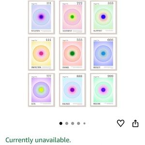 angel number poster set